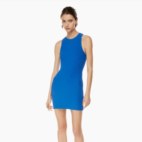 Aritzia Dresses Aritzia Babaton Sculpt Knit Racer Mini Dress Poshmark